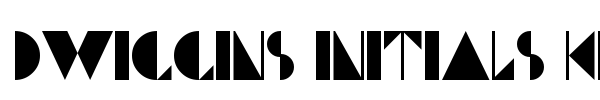 Dwiggins Initials KK font preview